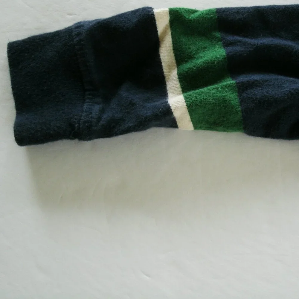 Wrangler Boys Shirt Polo Navy Green Stripe Long Sleeve 18 Months